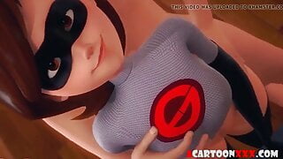 Elastigirl Helen Parr takes cock ride and doggystyle